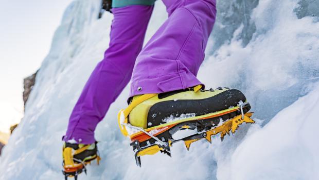 crampons are best for icy slopes and climbing