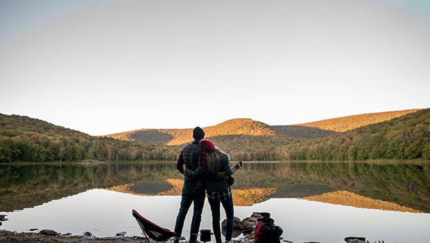 Camping near water