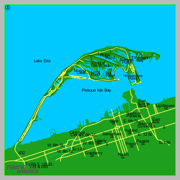 Presque Isle Fishing Map Campsite Map - Presque Isle State Park, Pa - Reserveamerica